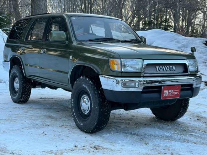 ハイラックスサーフ2.7 SSR-X ワイドボディ 4WD　全塗装済グリーン　リフトアップ　ETC　社外オーディオ　パワステ　パワーウィンドウ　純正アルミホイール　ABS　キーレス　ルーフレール 2700