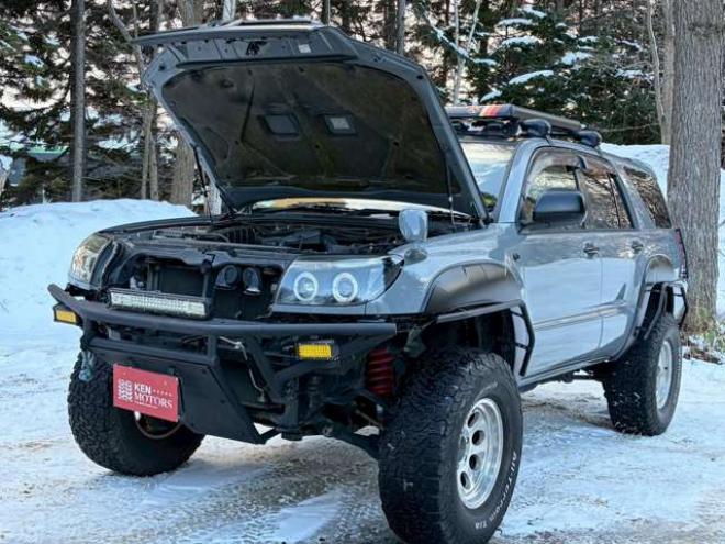 ハイラックスサーフ2.7 SSR-X アメリカンバージョン 4WD　社外ナビ　バックカメラ　リフトアップ　社外アルミ　エアコン　社外ETC　グリルガード　グッドリッチマフラー　LEDライト　全塗装済　パワーウィンドウ　パワステ　キーレス　ダッシュマット　タープ 2700