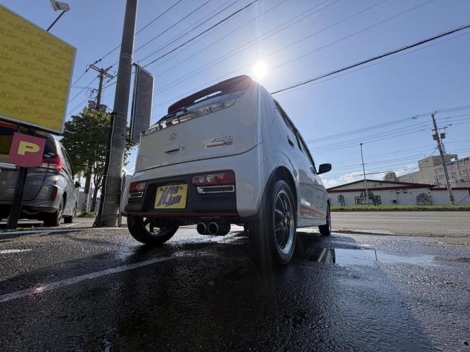 アルトALTO TURBO RS 4WD本州仕入　寒冷地仕様　ブレーキアシスト　TURBO 5AG 純正ワンセグナビ　シートヒーター　HIDヘッド　PUSHスタート　スマートキースペアー有　１５インチアルミ　エンジンオイル交換　スタットレス付　スポーツマフラー付　ETC 4WD 660 5Dr