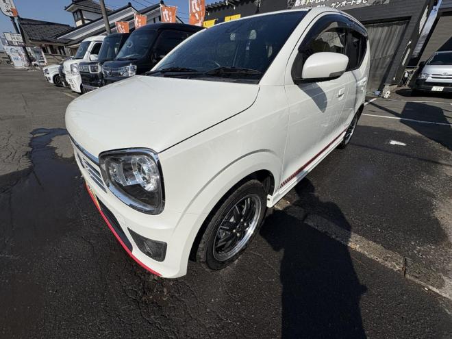 アルトALTO TURBO RS 4WD本州仕入　寒冷地仕様　ブレーキアシスト　TURBO 5AG 純正ワンセグナビ　シートヒーター　HIDヘッド　PUSHスタート　スマートキースペアー有　１５インチアルミ　エンジンオイル交換　スタットレス付　スポーツマフラー付　ETC 4WD 660 5Dr