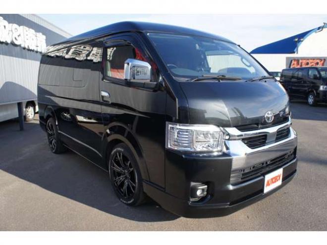 ハイエース2.7 GL ロング ミドルルーフ 4WD　IFUU製　IF-WB8　10人乗り対面ラウンジベッド仕様　415COBRAクリーンルック3フロントスポイラー&バッドラッカー毒牙18インチAW　イクリプス製10.1インチフローティングナヒ　純正EGスターター 2700