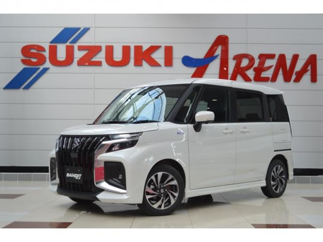 ソリオ1.2 バンディット ハイブリッド MV 4WD　レンタアップ車ハイブリッド4WDセーフティサポート搭載スズキコネクト対応通信機装着車アダプティブクルーズコントロールハイビームアシスト全方位モニター9インチナビ両側オートスライドドアETCドラレコ 1200