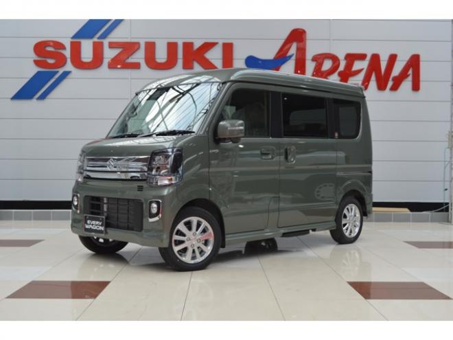 エブリィワゴン PZターボスペシャル ハイルーフ 4WD　届出済未使用車4WDターボハイルーフセーフティサポート搭載アイドリングストップ純正バックカメラ付ディスプレイオーディオ両側オートスライドドアオートステップリアパーキングセンサーハイビームアシストLED 登録済未使用車 660