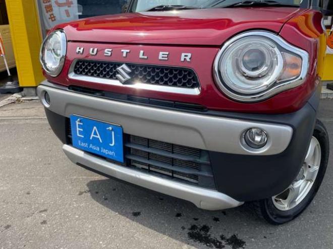 ハスラーXターボ 4WD　1年走行距離無制限保証付/Bluetooth/ナビ・フルセグTV/バックカメラ/エンジンスターター/HIDヘッドライト/LEDフォグライト/キー2本/シートヒーター/インタークーラーターボ/車検残R9年7月/法廷整備/修復歴無し 660