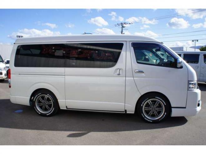 ハイエース2.7 GL ロング ファインテックツアラー 4WD　アルパインBIG-Xナビ&後席フリップダウンモニター　両側パワースライドドア　社外ETC　ISOFIX対応キャプテンシート　415COBRAクリーンルック3Fスポイラー　BADRACKER17インチAW　ドラレコ 2700