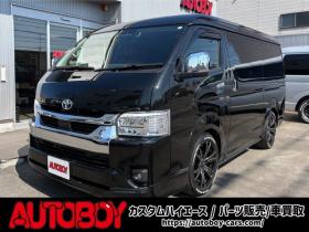 ハイエース　2.7 GL ロング ミドルルーフ 4WD　IFUU製　IF-WB8　10人乗り対面ラウンジベッド仕様　415COBRAクリーンルック3フロントスポイラー&バッドラッカー毒牙18インチAW　イクリプス製10.1インチフローティングナヒ　純正EGスターター 2700
