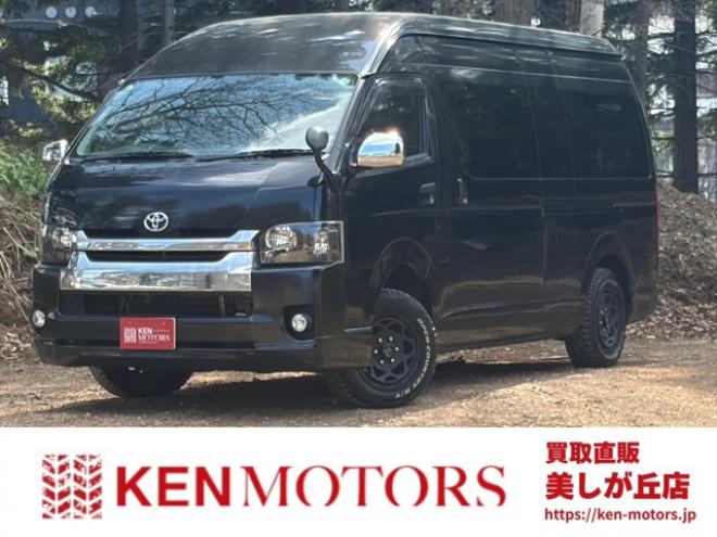 ハイエースコミューター 2.5 GL ディーゼルターボ 4WD　社外アルミ　パワステ　パワーウィンドウ　キーレスエントリー　ETC　ドライブレコーダー　片側電動スライドドア　後席モニタ　TV　ナビ　バックカメラ　エアコン　ABS　横滑り防止装置　全塗装済 2500
