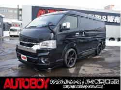 ハイエース&nbsp;&nbsp;2.7 GL ロング ファインテックツ... 2.7 GL ロング ファインテックツアラー 4WD　415COBRA　ファントムヘッドライトシステム&フェイスリフトキット&F/S/R/ルーフスポ/ボンネット/プレステージテールランプ&新作バッドラッカーHP-6　18インチAW　TOYO　H30　225/50R18 2700