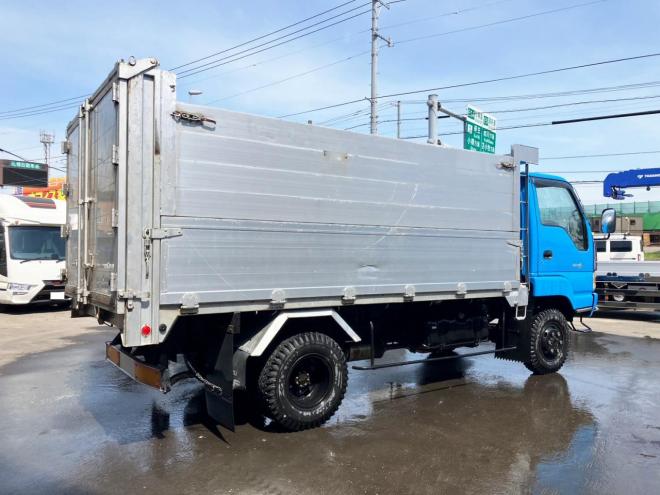 エルフ中古　ワイド高床　4WDファームダンプ　中型トラック