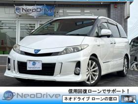 エスティマハイブリッド　ハイブリッド2.4アエラス 4WD　ローンが不安な方＜優遇ローン＞　寒冷地仕様　純正8型ナビ　両側パワスラ 4WD 2400 5Dr