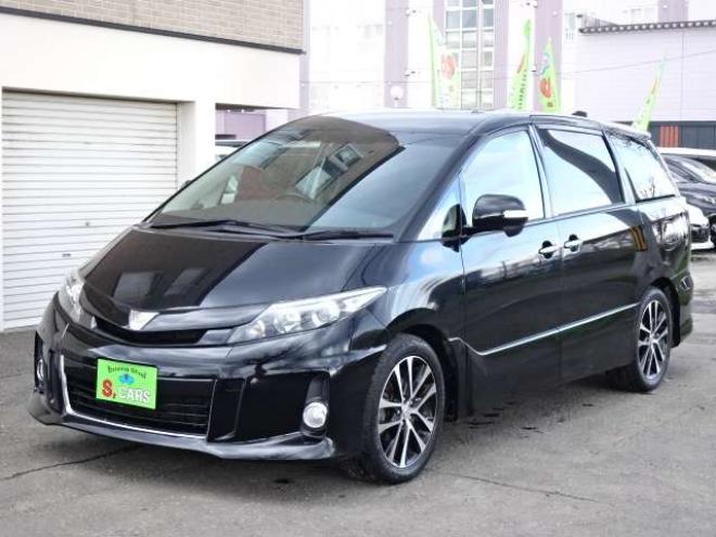 エスティマ3.5 アエラス 4WD　本州車 保証1年/走行距離無制限 4WD　3500cc　両側パワースライドドア　純正ナビ　地デジ　バックカメラ　Bluetooth接続　純正HID　18インチAW　ビルトインETC　ダウンサス　7人乗り　冬タイヤ付き 3500
