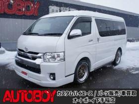 ハイエース　2.7 GL ロング ミドルルーフ 4WD　ワンオーナー　ケンウッド9インチナビTV　Bカメラ　フリップダウンモニター　ワークエクストラップ17インチAW　415コブラフロントスポイラー　ベッドキット　LEDヘッドライト　スマキー　AC100V 2700
