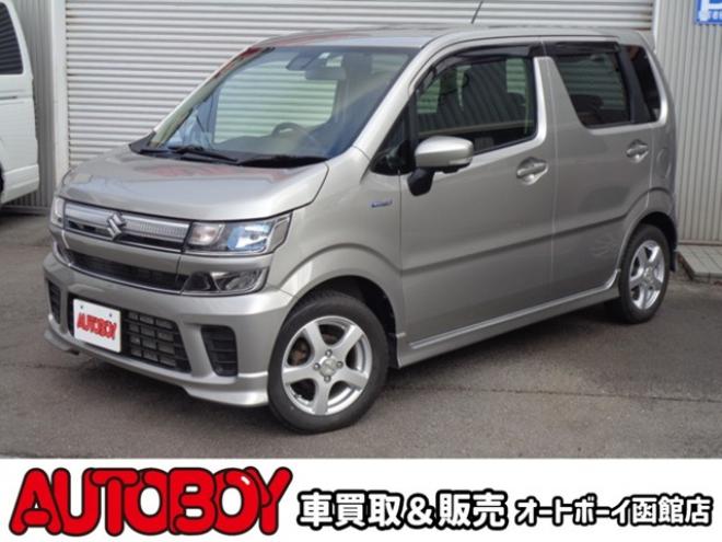 ワゴンRハイブリッド FZ セーフティパッケージ装着車 4WD　ワンオーナー車　全方位モニター　スマートキー　社外ナビ　新品シートカバー 660