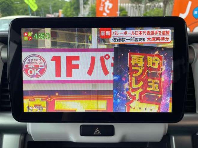 ハスラーXターボ 4WD　1年保証/9インチ大型ナビ・フルセグTV/Bluetooth/バックカメラ/エンジンスターター/キー2本/ドラレコ/純正15インチアルミホイール付き夏タイヤ装着/アルミホイール付き冬タイヤ付き/車検整備2年付/法定整備/修復歴無 660