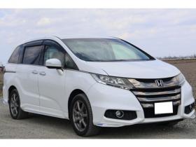 オデッセイ　2.4 アブソルート 4WD　検R8/12　バックカメラ　片側電動スライドドア　ハーフレザーシート 2400