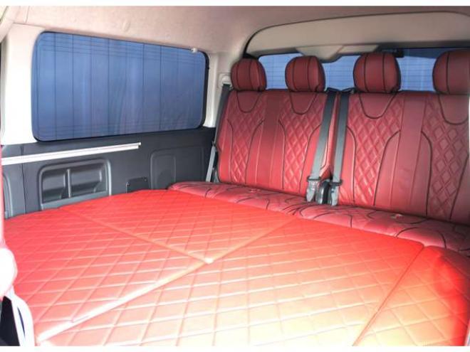 ハイエース2.7 GL ロング ミドルルーフ 4WD　IFUU製　IF-WB8　10人乗り対面ラウンジベッド仕様　415COBRAクリーンルック3フロントスポイラー&バッドラッカー毒牙18インチAW　イクリプス製10.1インチフローティングナヒ　純正EGスターター 2700