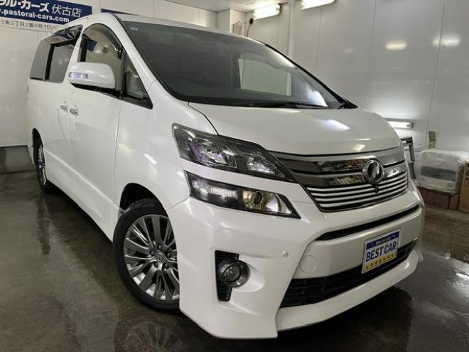 ヴェルファイア２．４Ｚ　ゴールデンアイズⅡ　本州仕入　ワンオーナー　禁煙車　純正リアフリップダウンモニター　純正１８インチＡＷ　社外１６ＡＷ＋スタッドレスタイヤ付　両側パワースライドドア　パワーバックドア　純正ブラックハーフレザーシート　ＥＴＣ 4WD 2400 5Dr