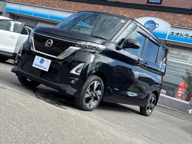 ルークス660ハイウェイスターGターボ 4WD　ローンが不安な方＜優遇ローン＞　寒冷地仕様 社外ナビTV　パワースライド 4WD 660 5Dr