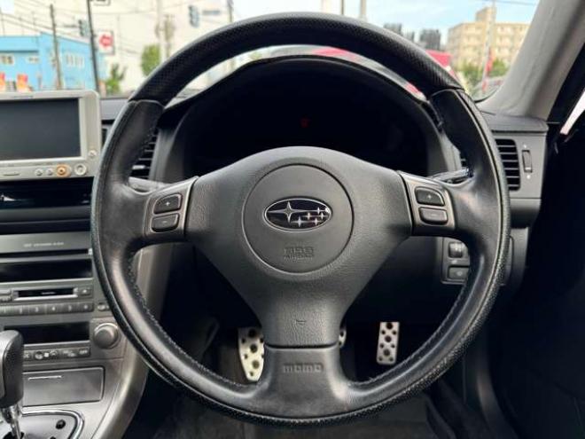 レガシィワゴン2.0 GTスペックB 4WD　キーレス・電動格納ミラー・パワーウィンド・HIDヘッドライト・フォグランプ・純正オーディオ・カロッツェリアDVDナビ・CD・パワーシート・トランクスルーボタン・社外18インチアルミホイール 2000