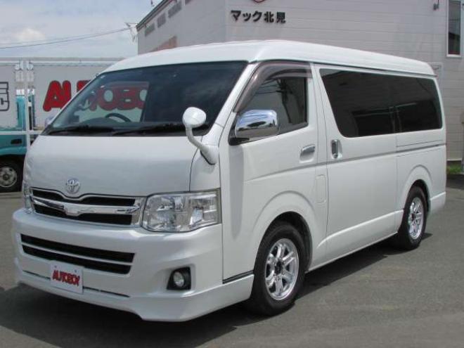 ハイエース2.7 GL ロング ミドルルーフ 4WD　電動パワースライドドア/ETC/ドライブレコーダー/社外ナビ/フルセグTV/バックカメラ/LEDヘッドライト・フォグ/キーレス/エンジンスターター/ベッドキット 2700