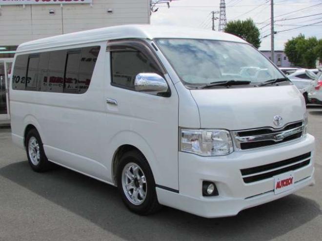 ハイエース2.7 GL ロング ミドルルーフ 4WD　電動パワースライドドア/ETC/ドライブレコーダー/社外ナビ/フルセグTV/バックカメラ/LEDヘッドライト・フォグ/キーレス/エンジンスターター/ベッドキット 2700