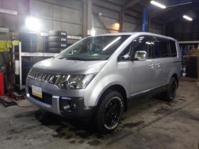 デリカ　D：5 2.4 G パワーパッケージ 4WD　本州仕入・ナビ・TV・B/T・Bカメラ・両側電動・16インチオープンカントリーR/Tタイヤ・リアモニター・スマートキー・リアヒーター・フォグランプ・クルコン・HID・パドルシフト・ETC・フルフラットシート 2400
