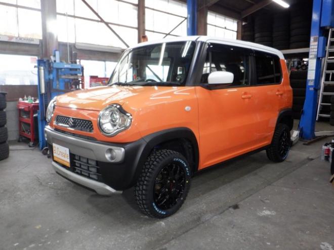 ハスラーG 4WD　本州仕入・後期型・ツートンカラー・ナビ・TV・B/T・リフトアップサス・R/Tタイヤ・衝突軽減・HID・スマートキー・プッシュスタート・ETC 660