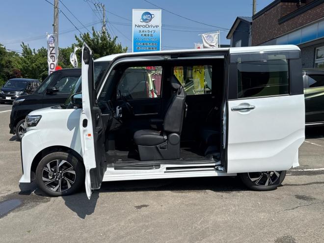 タント660カスタムX ecoIDLE非装着 4WD　ローンが不安な方＜優遇ローン＞　本州仕入 社外ナビTV　両側パワースライド 4WD 660 5Dr