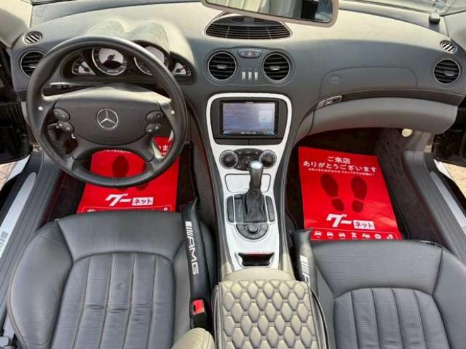 ベンツSLクラス SL55AMG　左ハンドル　AMGエンジン　ワイドボディ仕様　シートヒーター　エアコン　ワークグノーシス　TVナビ　本革シート　社外エアロ　バックカメラ　ETC　キーレスエントリー 正規輸入車 2WD 5500