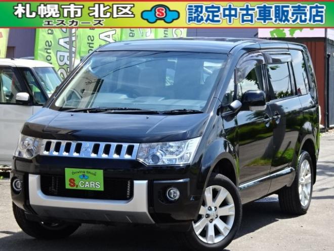 デリカD：5 2.4 G パワーパッケージ 4WD　本州車　保証1年/走行距離無制限　4WD　両側パワースライドドア　純正ナビ　地デジ　バックカメラ　フリップダウンモニター　ビルトインETC　18インチアルミホイール　純正HID　前後ドライブレコーダー 2400