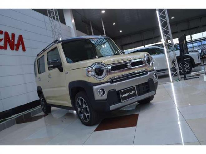 ハスラーJスタイル 4WD　ワンオーナー特別仕様車ハイブリッド4WDセーフティサポート搭載横滑り全方位モニター付9インチナビTVバックカメラ横滑り防止装置ハイビームアシストLEDビルトインETC 660