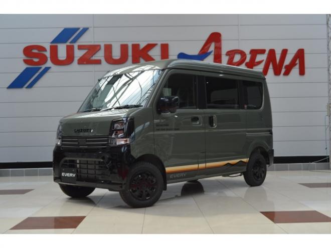 エブリイJリミテッド ハイルーフ 4WD　届出済未使用車4WDターボハイルーフセーフティサポート搭載アイドリングストップ両側オートスライドドアハイビームアシストLEDライト後退時ブレーキサポート 登録済未使用車 660