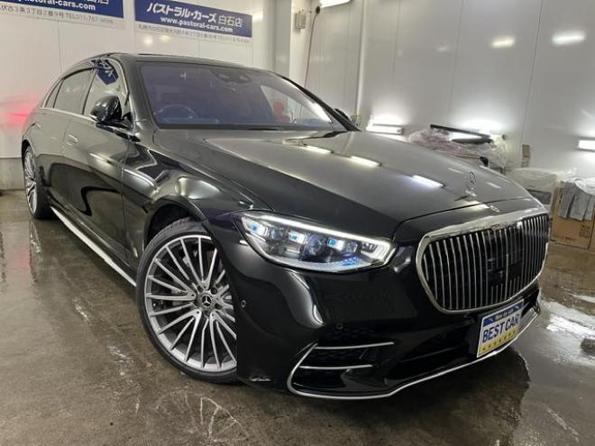 ベンツＳ５００ロング　４マチック　ＡＭＧライン　ショーファーＰＫＧ　マイバッハグリル　リアエンターテイメント　ＡＭＧ２１インチＡＷ　ブラックレザーシート　電動サンルーフ　１２．８インチ有機ＥＬディスプレイ　ヘッドアップディスプレイ　ドラレコ 4WD 3000 4Dr