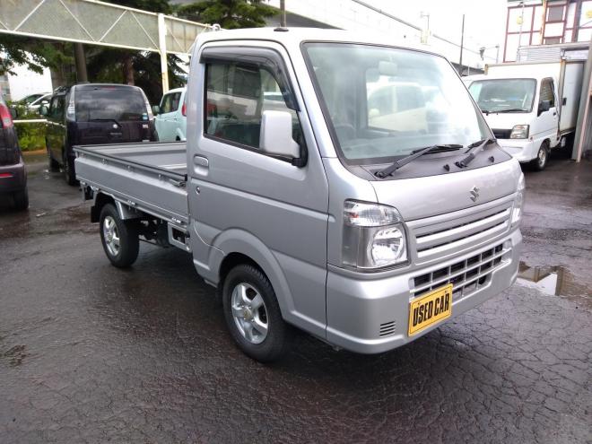 キャリーＫＣエアコン・パワステ パートタイム４ＷＤ　オートマチック　エアコン　パワステ　ＡＢＳ　ナビＴＶ　ブルーツース　夏冬タイヤ付　リモコンスターター　荷台マット　ゲートプロテクター　車検令和１０年７月 4WD 660 2Dr