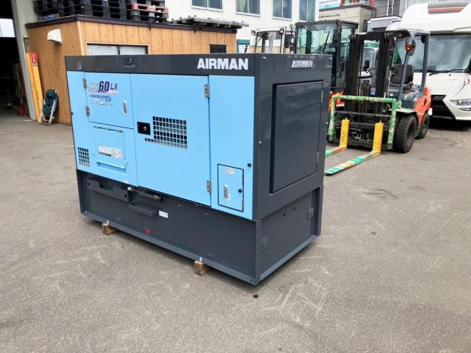 発電機北越エアマン　中古　SDG60LXR-5B1　エンジン発電機　