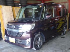タント　カスタム RS SA 4WD　本州仕入・ナビ・TV・Bカメラ・B/T・LEDヘッドライト・ターボ・両側電動・スマートキー・プッシュスタート・アイドリングストップ・ETC・ステアリングスイッチ・衝突軽減・ 660