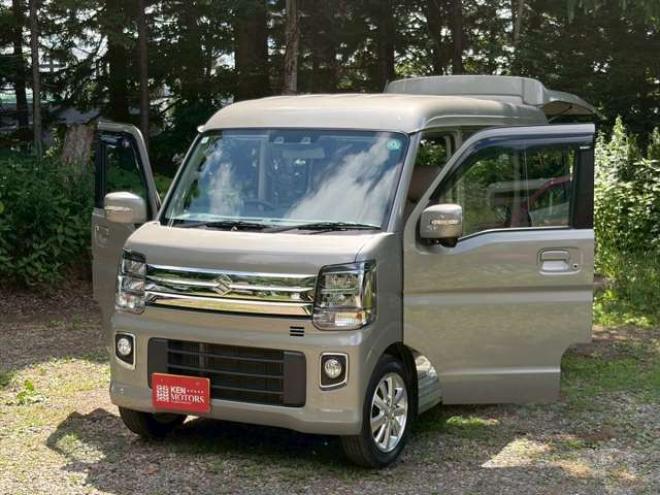 エブリイワゴン PZターボスペシャル 4WD　ディスプレイモニター　バックカメラ　両側パワスラ　エンジンスターターブレーキサポート　スペアキー 660