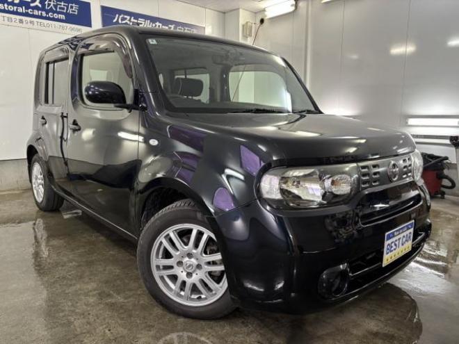 キューブ１５Ｘ　Ｆｏｕｒ　インディゴ＋プラズマ　ワンオーナー　禁煙車　Ｂｌｕｅｔｏｏｔｈ　純正ナビ　地デジ　ＤＶＤ再生　バックカメラ　インテリジェントキー　純正１５インチＡＷ　スタッドレスタイヤ付　ドライブレコーダー　純正ドアバイザー　ＥＴＣ 4WD 1500 5Dr