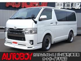 ハイエースバン　2.8 スーパーGL ダークプライムII ロングボディ ディーゼルターボ 4WD　モデリスタフロントスポイラー　ワーク18インチAW　8インチナビTV 両側電動パワースライドドア 415COBRAフラットキット(ベッドキット) 2800