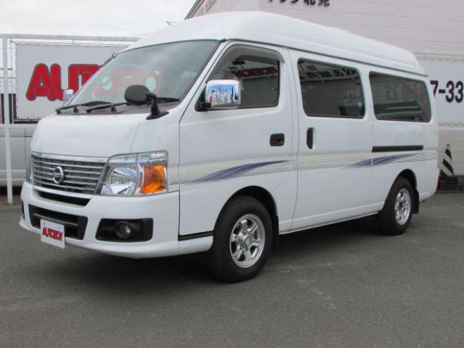 キャラバン3.0 GX スーパーロングボディ ハイルーフ ディーゼルターボ 4WD　ヒッチメンバー/3段ステップ/ベバストヒーター/ルーフベンチレーション/パートタイム4WD/リヤヒーター&クーラー/キーレス/パワーウィンドウ 3000