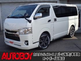 ハイエースバン　3.0 スーパーGL ダークプライム ロングボディ ディーゼルターボ 4WD　スマートキー　社外ナビ　バックカメラ　フルセグ　Bluetooth 3000