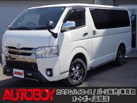 レジアスエース　2.8 スーパーGL ダークプライムII ロングボディ ディーゼルターボ 4WD　ワンオーナー　TRDフロントスポイラー　TRD　TF7Aアルミホイール　両側パワースライドドア　リアヒーター　純正ナビ　フルセグ　Bluetooth　レーダーブレーキ　荷室ダウンライト　車線逸脱警報 2800