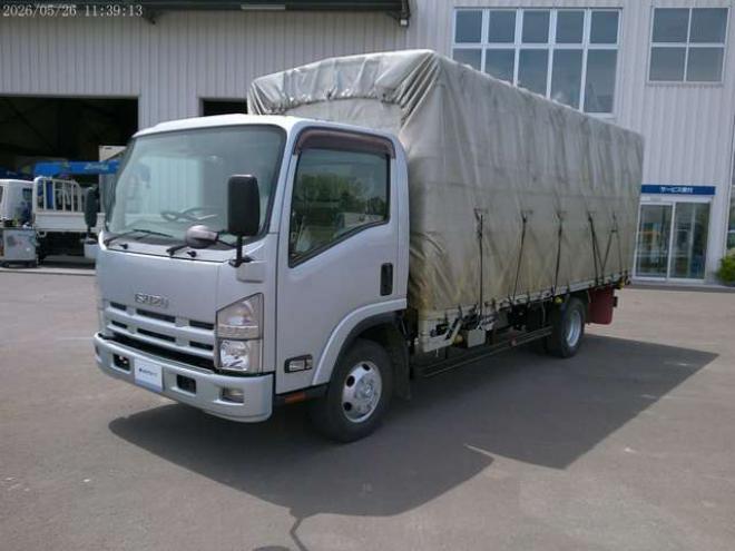 エルフ平ボディ幌付　SDG-NPS85AR　 4WD 2990