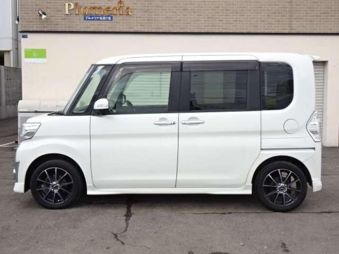 タントカスタム RS トップエディション SAII 4WD　保証1年/走行距離無制限　4WD　ワンオーナー　衝突軽減ブレーキシステム　両側パワースライドドア　純正ナビ　地デジ　Bカメラ　HDMI入力　純正エンジンスターター LEDヘッドライト　ハーフレザーシート　冬タイヤ付 660