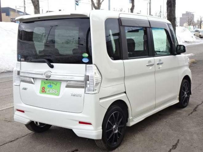 タントカスタム RS トップエディション SAII 4WD　保証1年/走行距離無制限　4WD　ワンオーナー　衝突軽減ブレーキシステム　両側パワースライドドア　純正ナビ　地デジ　Bカメラ　HDMI入力　純正エンジンスターター LEDヘッドライト　ハーフレザーシート　冬タイヤ付 660
