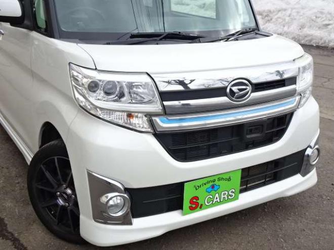 タントカスタム RS トップエディション SAII 4WD　保証1年/走行距離無制限　4WD　ワンオーナー　衝突軽減ブレーキシステム　両側パワースライドドア　純正ナビ　地デジ　Bカメラ　HDMI入力　純正エンジンスターター LEDヘッドライト　ハーフレザーシート　冬タイヤ付 660