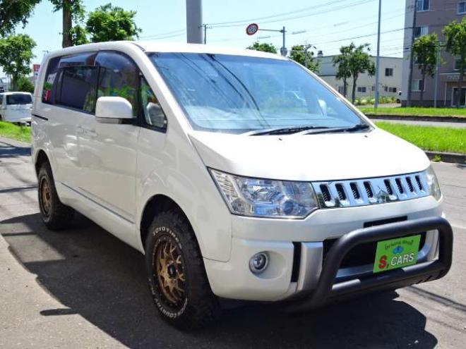 デリカD：5 2.2 D パワーパッケージ ディーゼルターボ 4WD　本州車　保証1年/走行距離無制限　4WD　ディーゼルターボ　ワンオーナー　マッドタイヤ　エクストリームJアルミ　ブルバー　両側パワースライドドア　社外ナビ　地デジ　バックカメラ　Bluetooth接続　パドルシフト 2300