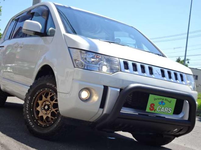デリカD：5 2.2 D パワーパッケージ ディーゼルターボ 4WD　本州車　保証1年/走行距離無制限　4WD　ディーゼルターボ　ワンオーナー　マッドタイヤ　エクストリームJアルミ　ブルバー　両側パワースライドドア　社外ナビ　地デジ　バックカメラ　Bluetooth接続　パドルシフト 2300