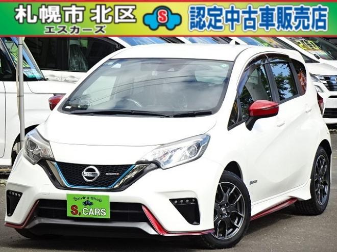 ノート1.2 e-POWER NISMO　本州車　ハイブリットシステム保証2年付　ワンオーナー　社外ナビ　Bluetooth接続　 エマージェンシーブレーキサポート　車線逸脱警報　NISMO純正アルミ　純正LEDヘッドライト　プッシュスタート　冬タイヤ付 2WD 1200