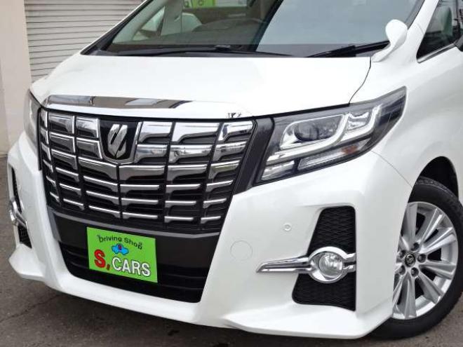 アルファード2.5 S 4WD　本州車　保証1年/走行距離無制限　4WD　両側パワースライドドア　社外9型ナビ　地デジ　バックカメラ　Bluetooth接続　LEDヘッドライト　前後ドライブレコーダー　ビルトインETC　冬タイヤ付属　純正18インチアルミ 2500